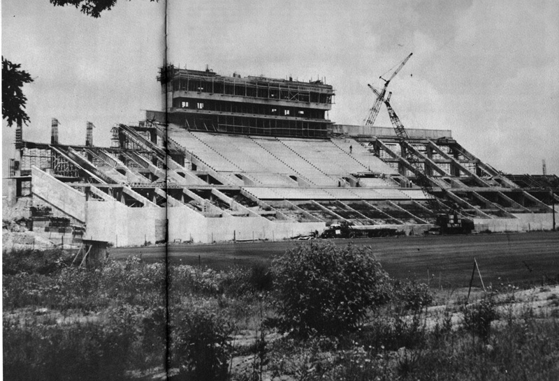Lane Stadium under construction