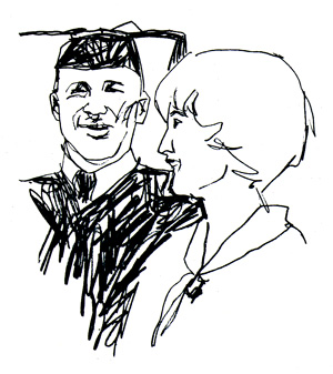 Grad and Mom sketch