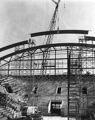Cassell Coliseum in construction