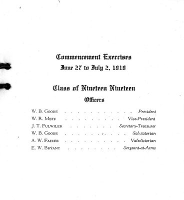 1919 Commencement Page 5