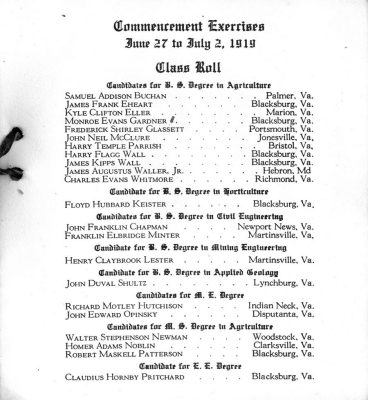 1919 Commencement Page 7