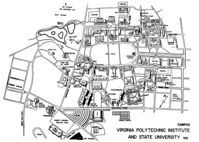 Map of campus in 1972