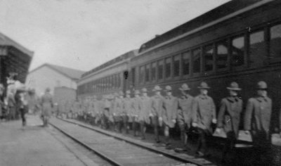 Cadets Boarding the Train