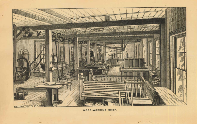 woodcut - Wood-working Shop