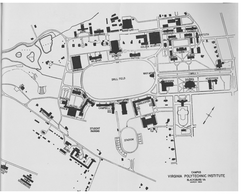 1956 Campus Map