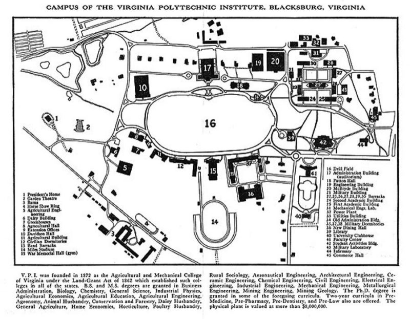 1938 Campus Map