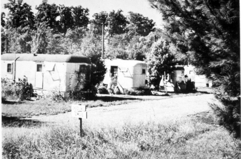 A street in one of the post-WWII trailer parks
